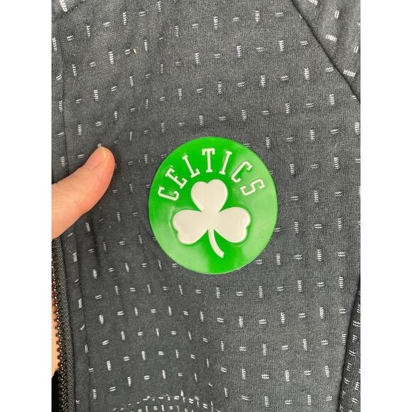 Levelwear Boston Celtics Full Zip Hooded Sweatshirt Small Gray Shamrock NBA - Picture 4 of 8